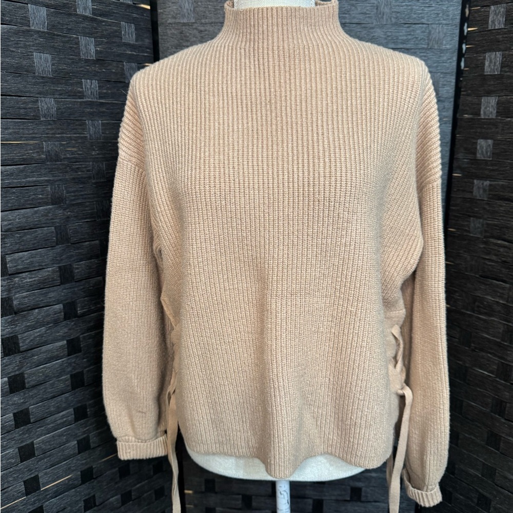 Max Studio Beige Cowl Neck Sweater